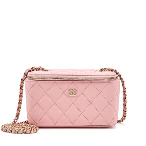 chanel vanity with chain pink|chanel small vanity with chain.